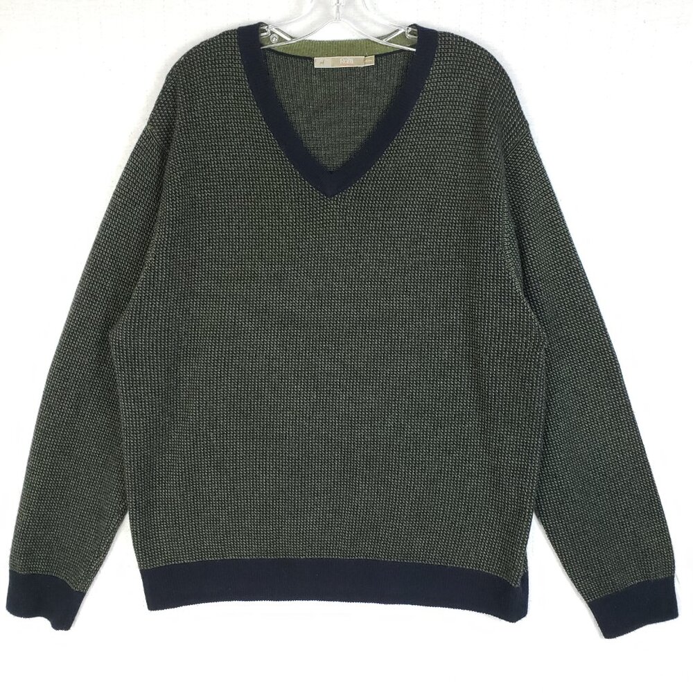Raffi Merino Wool Cashmere Sweater V-Neck Pullover size XL Men's